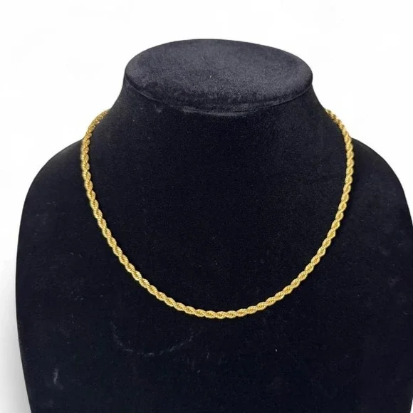 Vintage Gold-Tone Chain Necklace | Stamped Korea | Classic Jewelry - Picture 1 of 2
